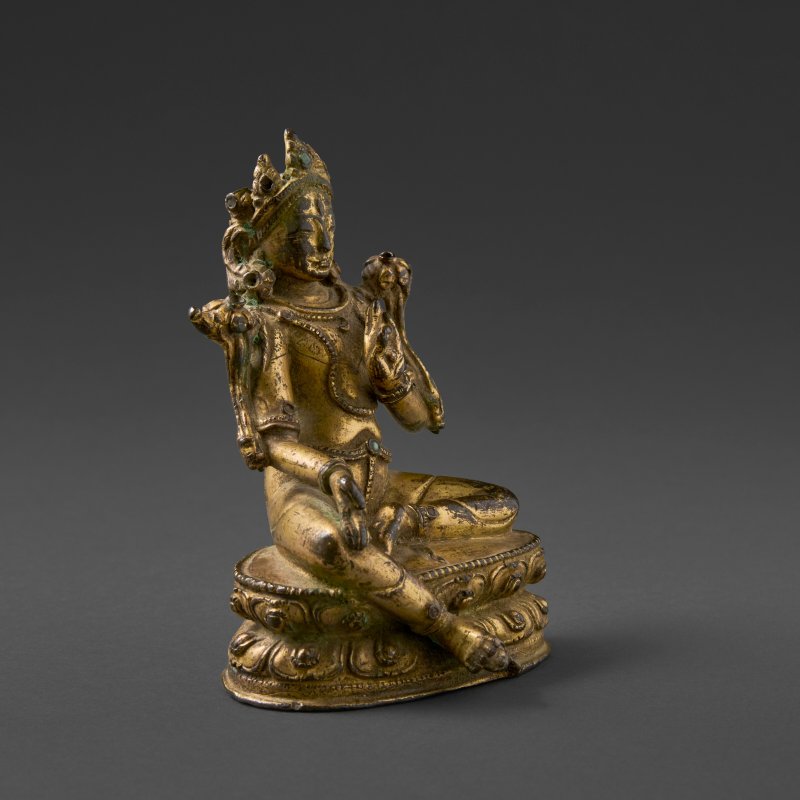 A GILT COPPER ALLOY FIGURE OF SYAMATARA  TIBET, 14TH CENTURY - 图2