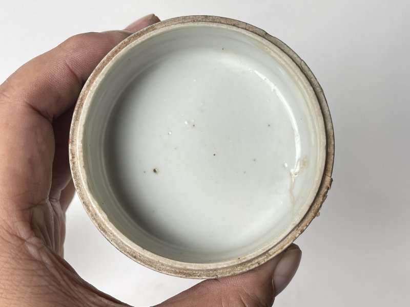 清 粉彩人物纹印盒 - 图13