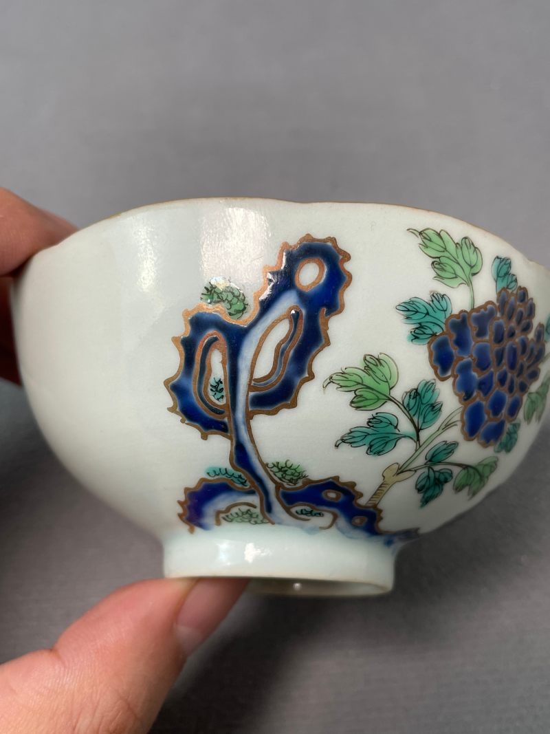 清乾隆 珐琅彩洞石花卉纹茶圆 - 图4