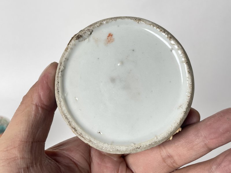 清 粉彩人物纹印盒 - 图14