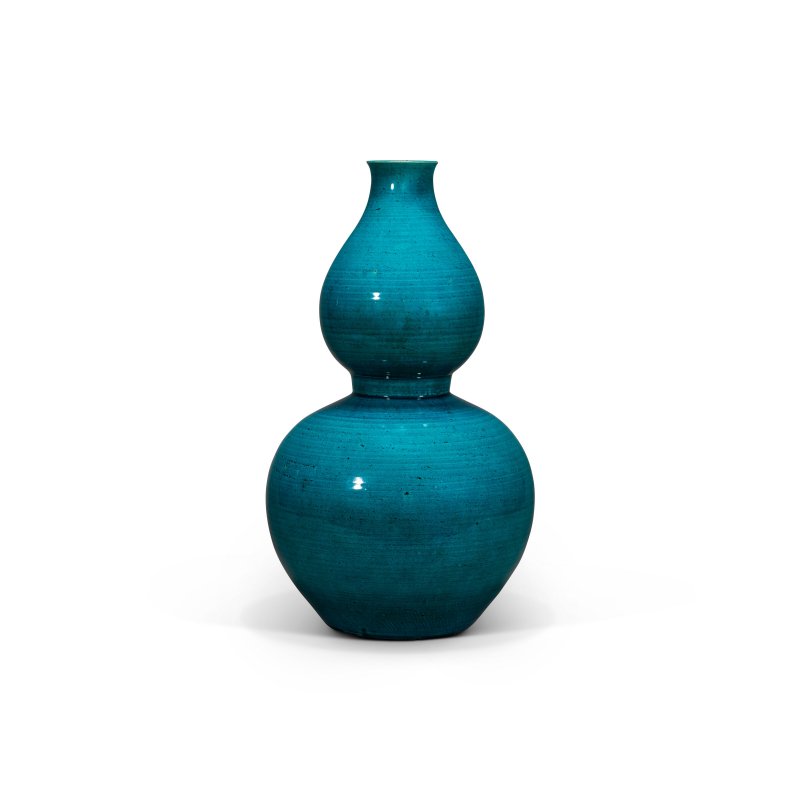 清十八世紀 孔雀綠釉葫蘆瓶  QING DYNASTY, 18TH CENTURY - 图1