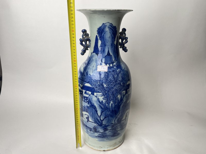 清 300件青花山水人物嫁妆瓶 - 图13