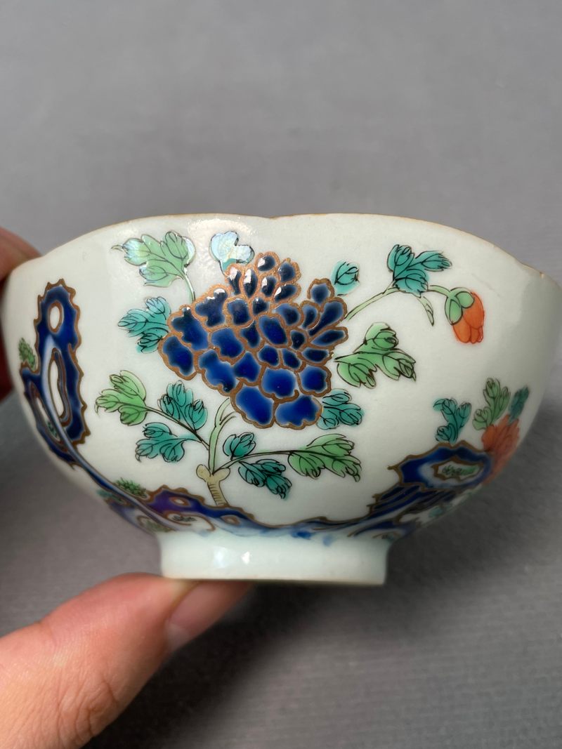 清乾隆 珐琅彩洞石花卉纹茶圆 - 图5