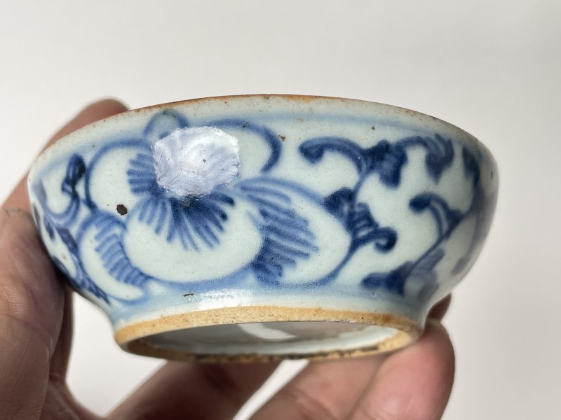 清 青花缠枝喜字纹印盒 - 图7
