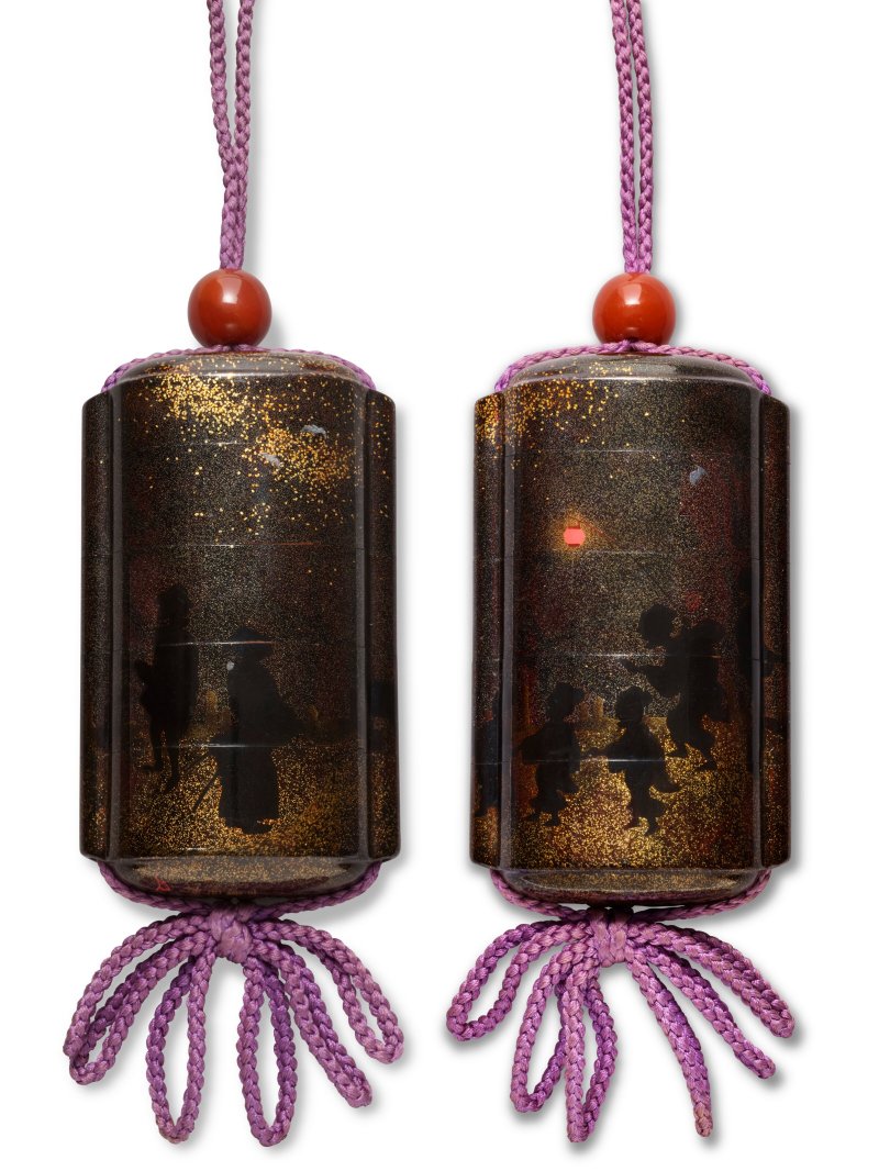 A LACQUER FOUR-CASE INRO  JAPAN, EDO PERIOD (19TH CENTURY), SIGNED KOMA KORYU WITH CURSIVE MONOGRAM (KAO) (KOMA KORYU)