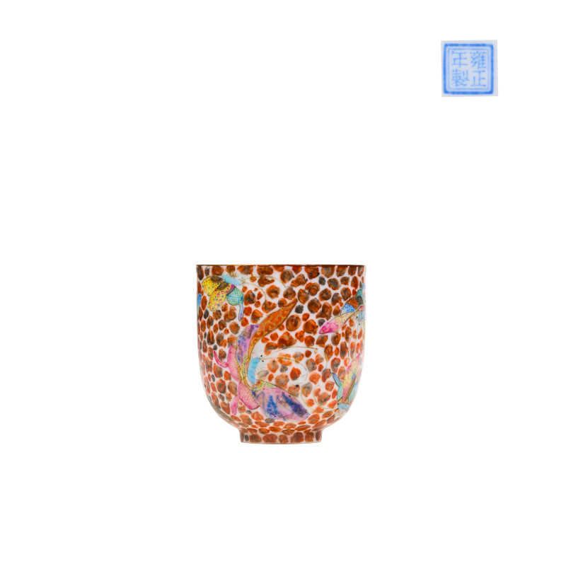 民国 珐琅彩蝴蝶杯