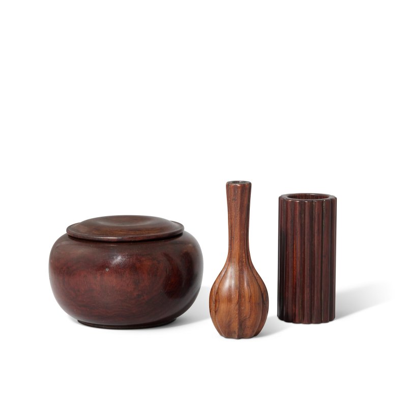 THREE HUANGHUALI AND HONGMU SCHOLAR'S OBJECTS  CHINA, QING DYNASTY, 18TH-19TH CENTURY - 图2