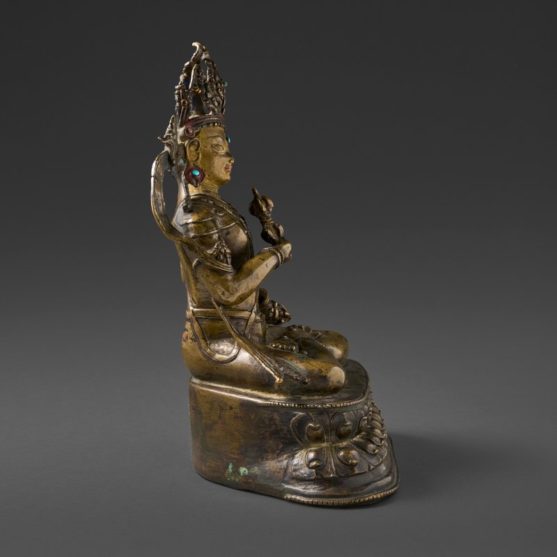 A BRASS FIGURE OF VAJRASATTVA  TIBET, 12TH-13TH CENTURY - 图4