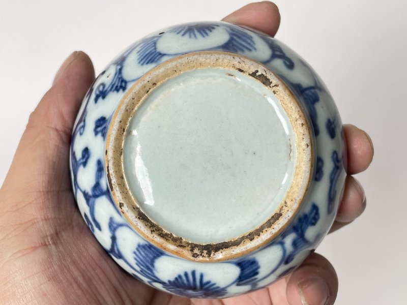 清 青花缠枝喜字纹印盒 - 图8