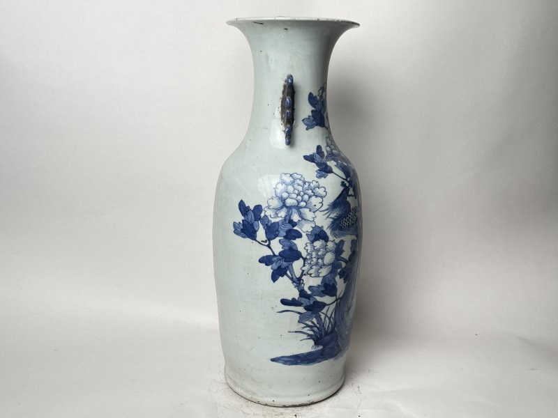 清 300件青花双凤纹嫁妆瓶 - 图4