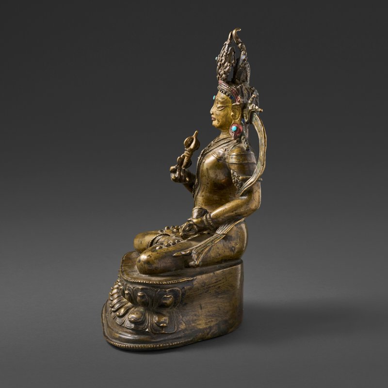 A BRASS FIGURE OF VAJRASATTVA  TIBET, 12TH-13TH CENTURY - 图5