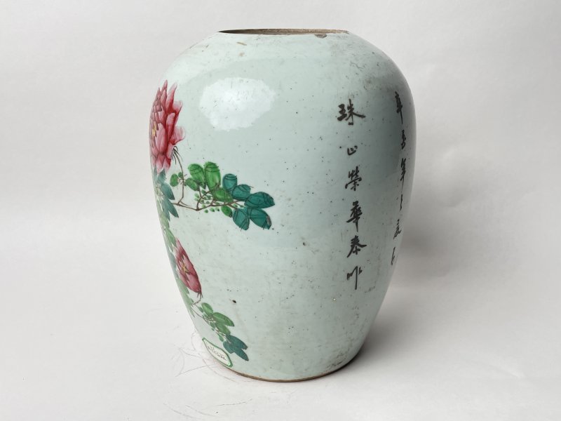 民国 粉彩花鸟纹罐 - 图2
