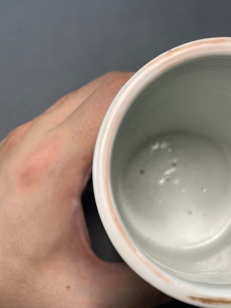 清道光 粉彩“无双谱”人物笔筒 - 图7