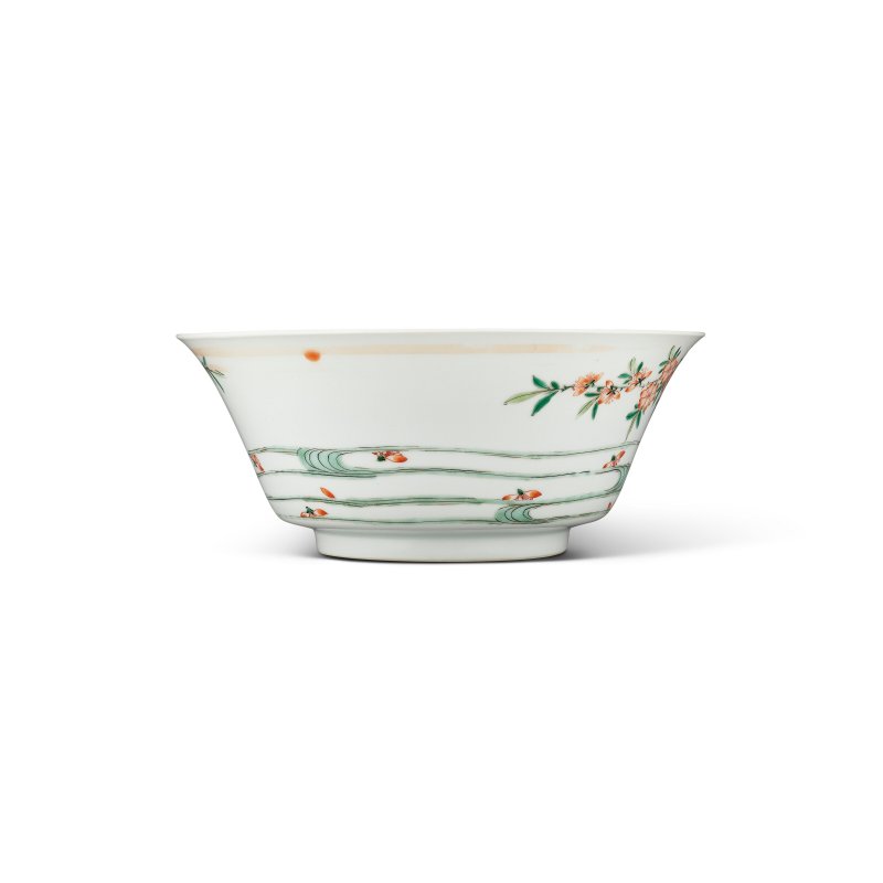 清康熙 五彩落花流水圖盌  KANGXI PERIOD (1662-1722) - 图2