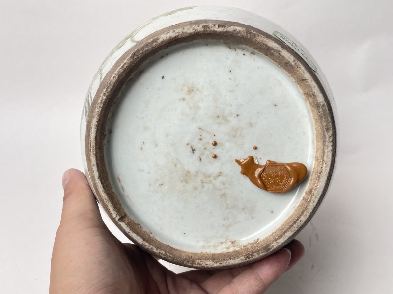 民国 粉彩花鸟纹罐 - 图11