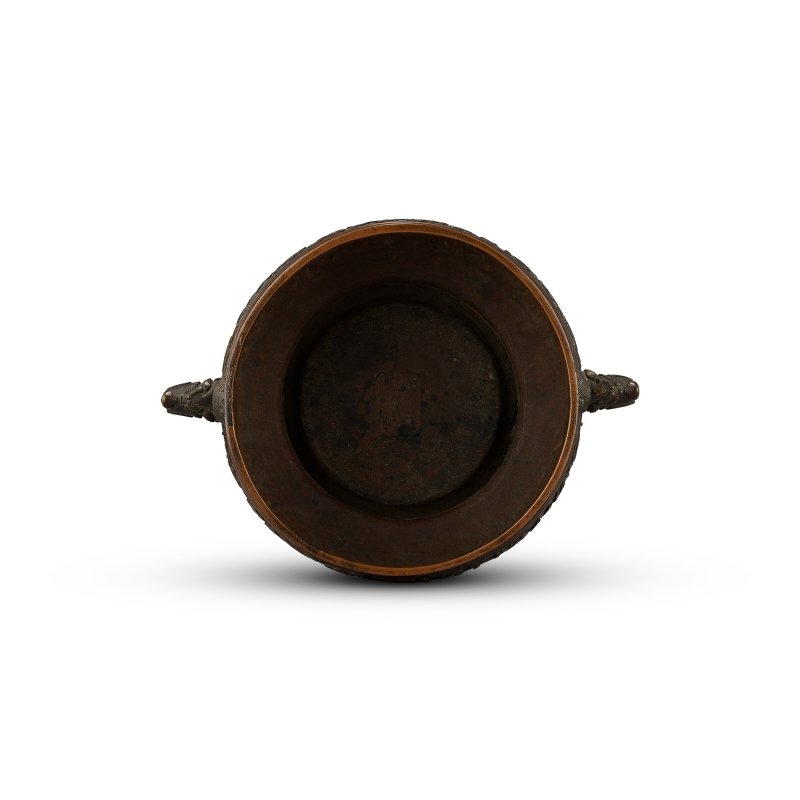明末/ 清初 局部鎏金銅海獸紋龍首耳爐  LATE MING-EARLY QING DYNASTY, 17TH CENTURY - 图4
