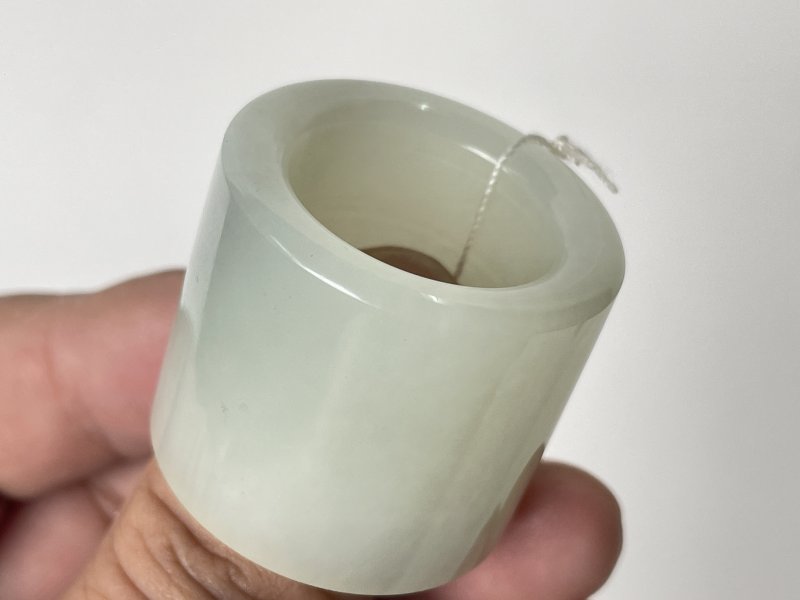 清 白玉扳指 - 图4