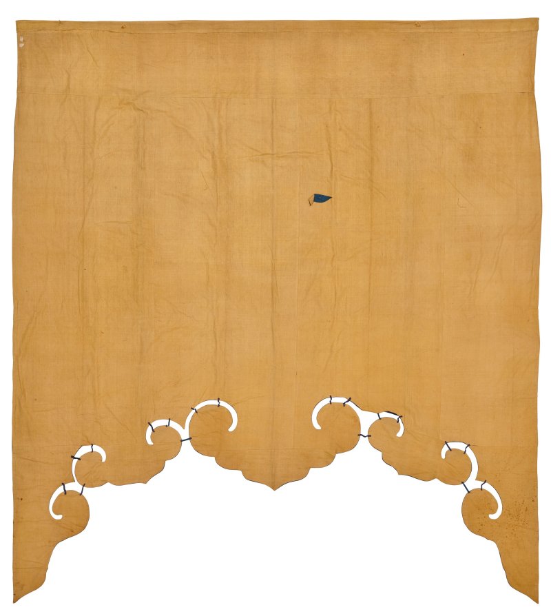 A MASSIVE WOVEN BLUE AND YELLOW SILK 'DRAGON' HANGING  CHINA, QING DYNASTY, 19TH CENTURY - 图4