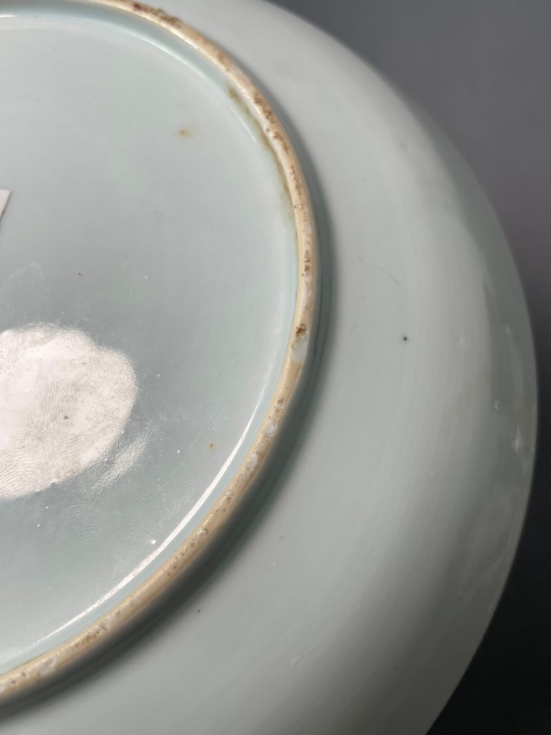 清雍正 粉彩双鹿牡丹纹盘 - 图14