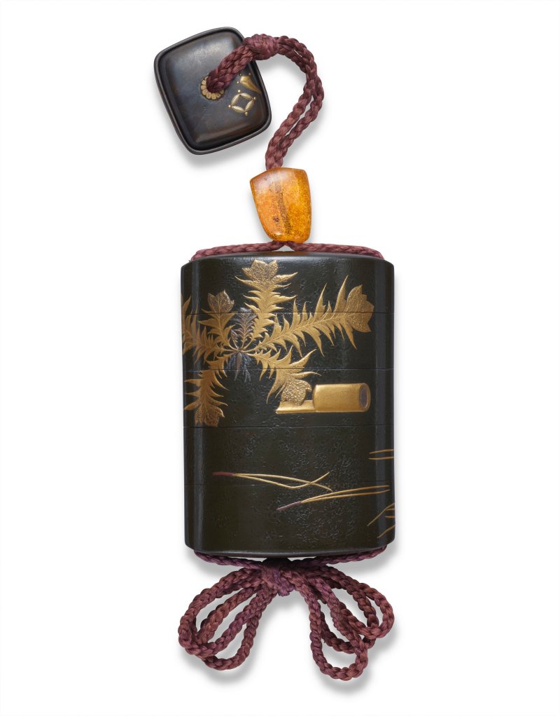 A LACQUER FOUR-CASE INRO WITH MATCHING LACQUER HAKO-NETSUKE  JAPAN, MEIJI PERIOD (LATE 19TH CENTURY), EACH SIGNED ZESHIN (SHIBATA ZESHIN; 1807-1891) - 图3
