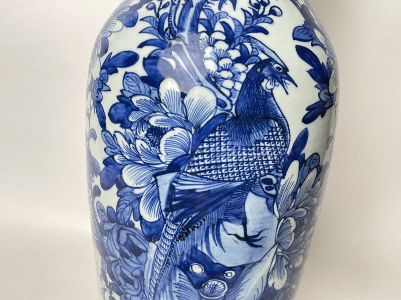 清 300件青花花鸟纹嫁妆瓶 - 图2