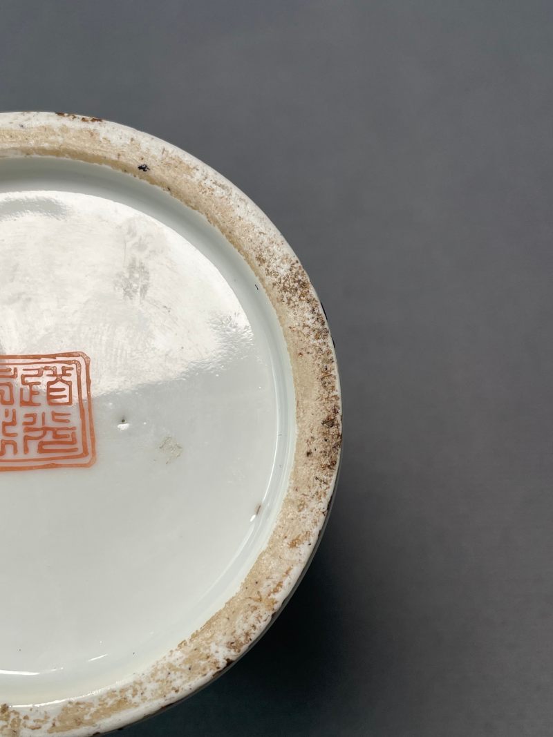清道光 粉彩“无双谱”人物笔筒 - 图11