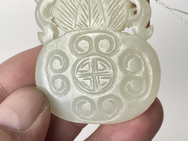 清 白玉葫芦牌 - 图5