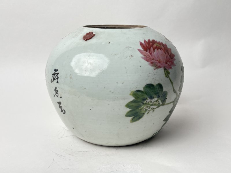 民国 粉彩花鸟纹罐 - 图4