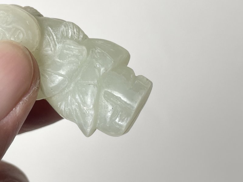 清 白玉人雕件 - 图6