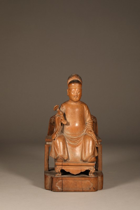 清 黄杨木刻文昌帝座像 - 图6