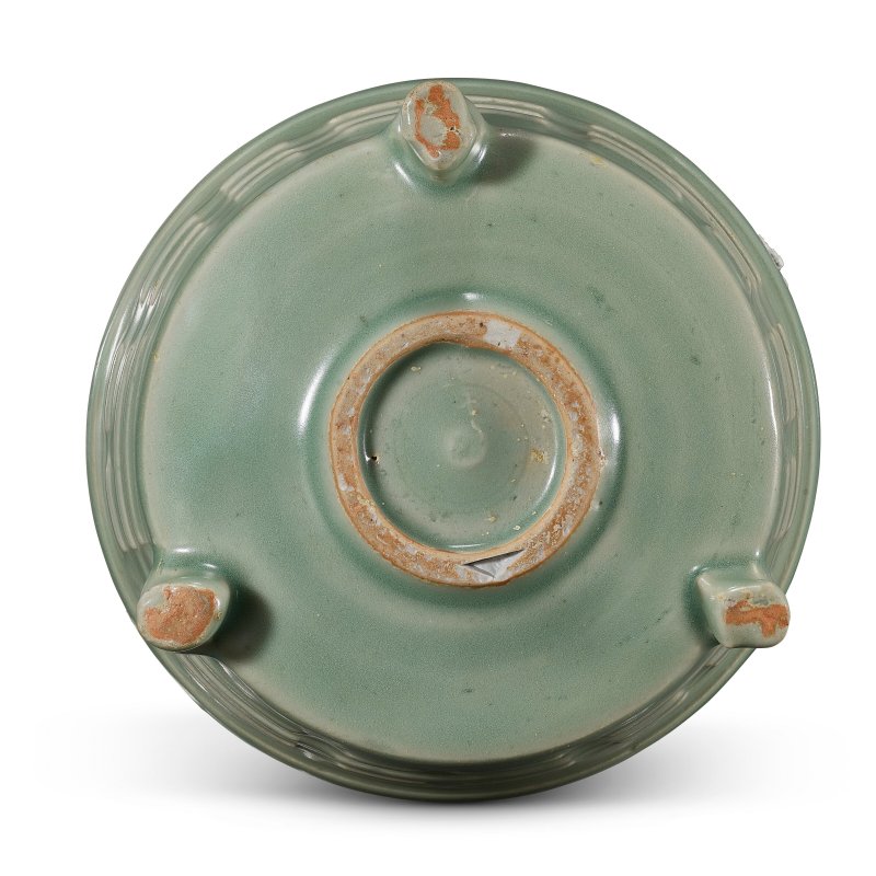 A LONGQUAN CELADON 'BAGUA' TRIPOD CENSOR  CHINA, YUAN DYNASTY (1279-1368) - 图3