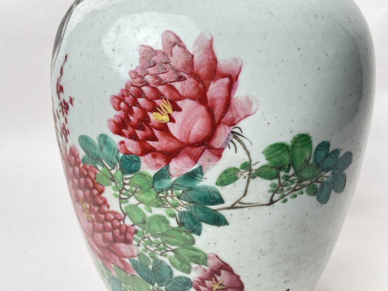 民国 粉彩花鸟纹罐 - 图7