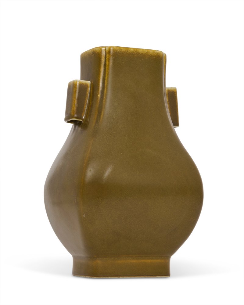 A TEADUST-GLAZED VASE, HU  CHINA, QING DYNASTY, GUANGXU SIX-CHARACTER INCISED MARK AND OF THE PERIOD (1875-1908)