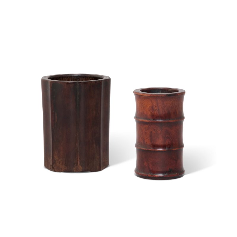 TWO SMALL HUANGHUALI BRUSH POTS  CHINA, QING DYNASTY, 18TH CENTURY - 图2