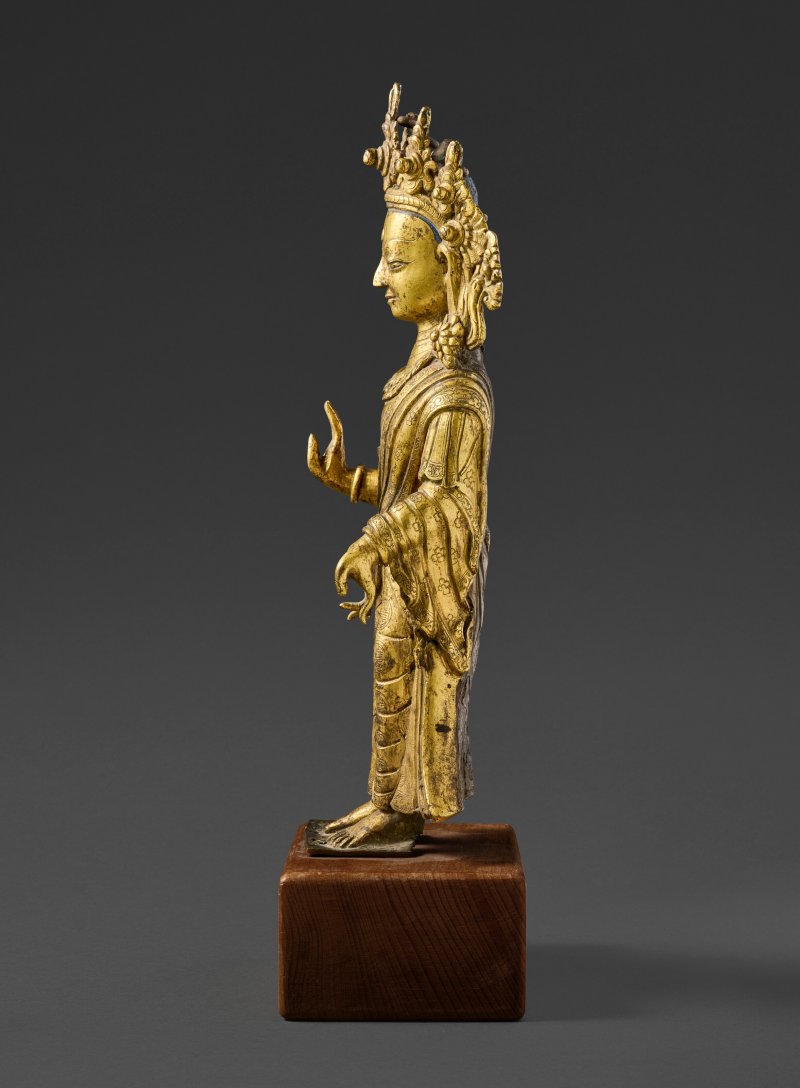 A COPPER ALLOY FIGURE OF DIPANKARA BUDDHA  NEPAL, 18TH-19TH CENTURY - 图4