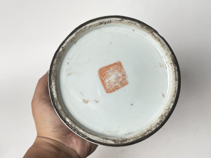 民国 粉彩仕女人物纹罐 - 图9
