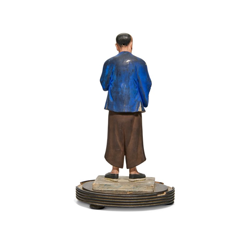 A PAINTED CLAY NODDING-HEAD MODEL OF A-KE  CHINA, QING DYNASTY, CIRCA 1820 - 图6