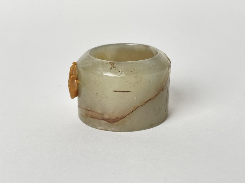 清 白玉扳指
