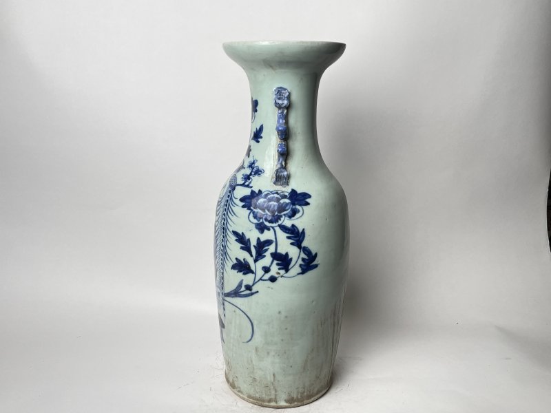 清 300件青花双凤纹嫁妆瓶 - 图2