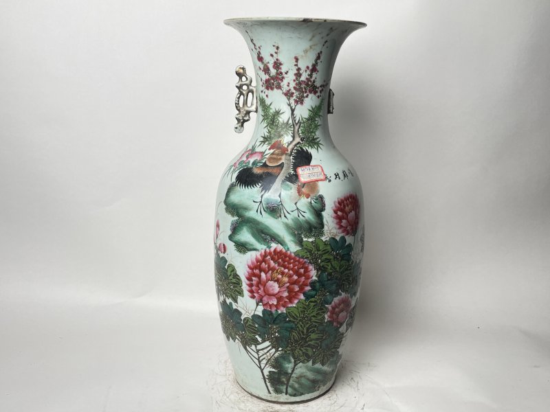 民国 300件粉彩花鸟纹嫁妆瓶 - 图1