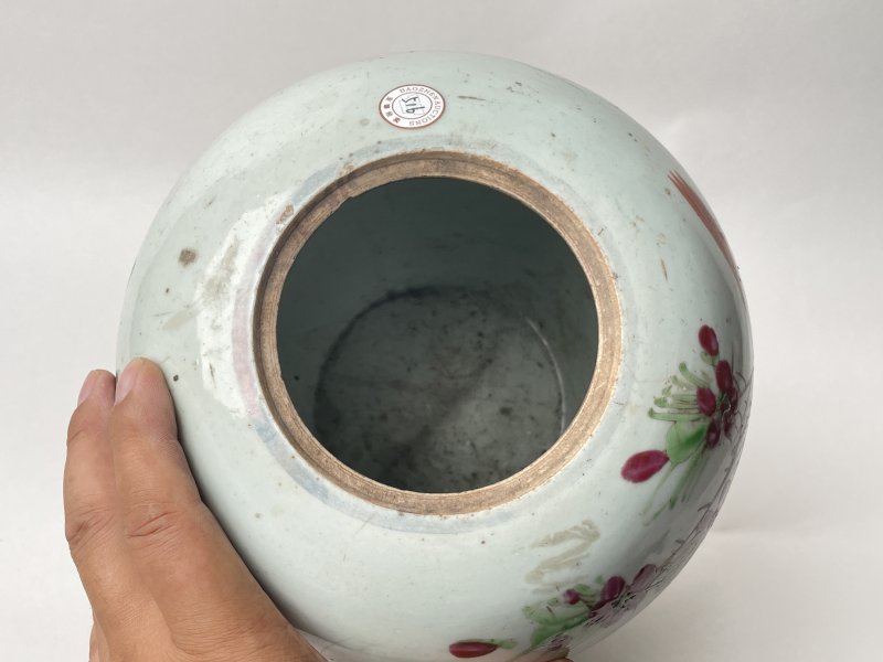 民国 粉彩花鸟纹罐 - 图5