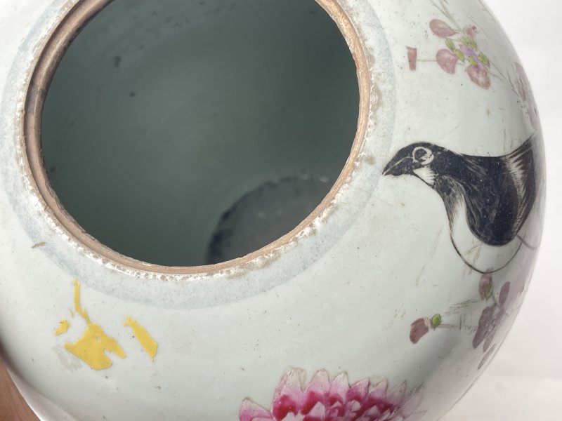 民国 粉彩花鸟纹罐 - 图7