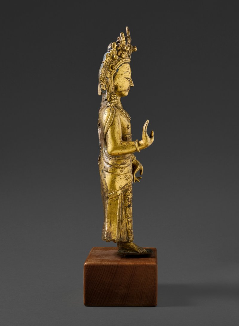 A COPPER ALLOY FIGURE OF DIPANKARA BUDDHA  NEPAL, 18TH-19TH CENTURY - 图5