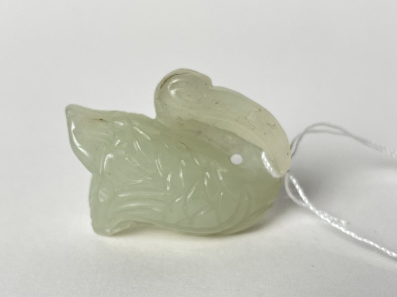 清 白玉雕件