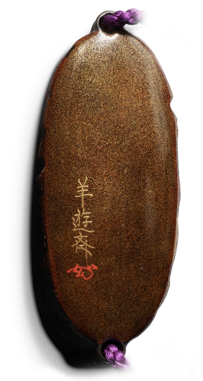 A GOLD LACQUER FOUR-CASE INRO  JAPAN, EDO PERIOD (EARLY 19TH CENTURY), SIGNED YOYUSAI WITH CURSIVE MONOGRAM (KAO) (HARA YOYUSAI; 1772-1845) - 图4