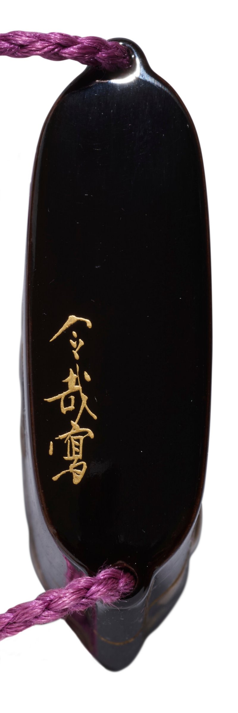A BLACK LACQUER THREE-CASE INRO  JAPAN, MEIJI PERIOD (LATE 19TH-EARLY 20TH CENTURY), SIGNED REISAI UTSUSU (SHIBATA REISAI;1850-1915) - 图4