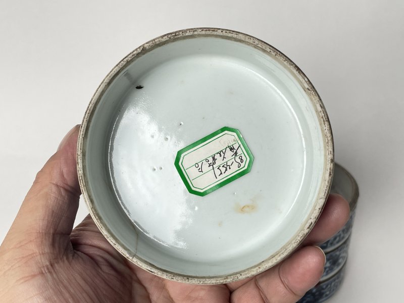 清 青花缠枝花卉纹节盒 - 图6