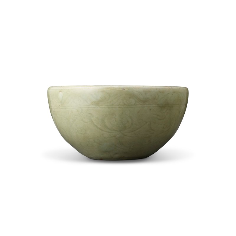 明 龍泉窯青釉刻花卉紋溫盌  MING DYNASTY (1368-1644) - 图1