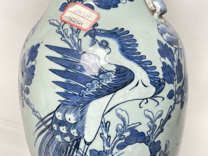 清晚期 150件青花凤穿花嫁妆瓶 - 图5
