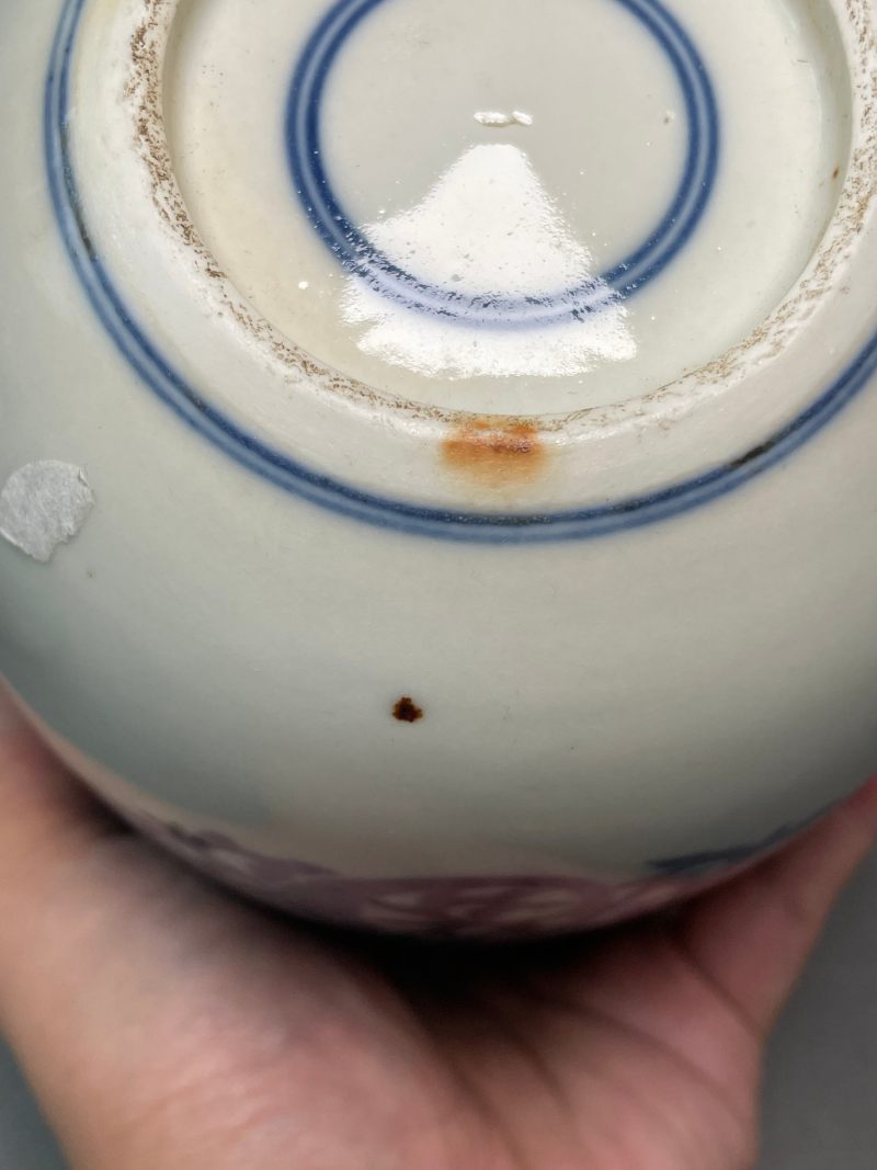 清晚期-民国  青花贴塑瑞兽纹小尊 - 图21
